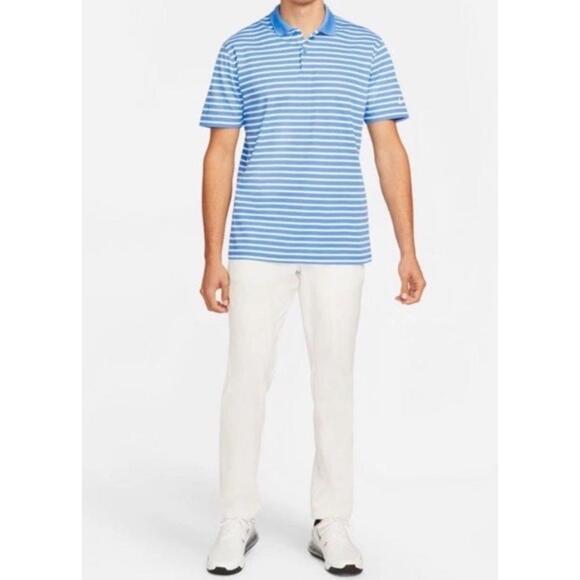 $60 Nike Golf Men's  DH0835-412  Blue White Striped Dri -fit Polo Shirt XL - Picture 4 of 10